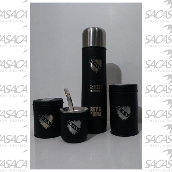Set Matero Negro Aluminio Independiente