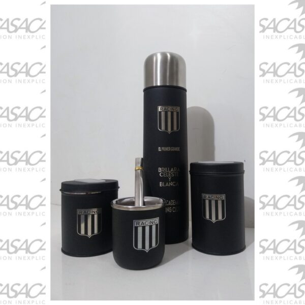 Set Matero Negro Aluminio Racing