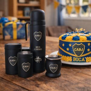 Set Matero Negro Aluminio Boca